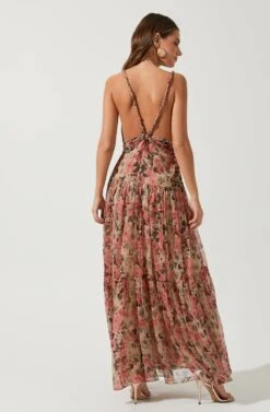 Eartha Floral Maxi Dress 15 Eartha Floral Maxi Dress -Dress Sales Store ACDR100834B TAUPE PINKFLORAL 4