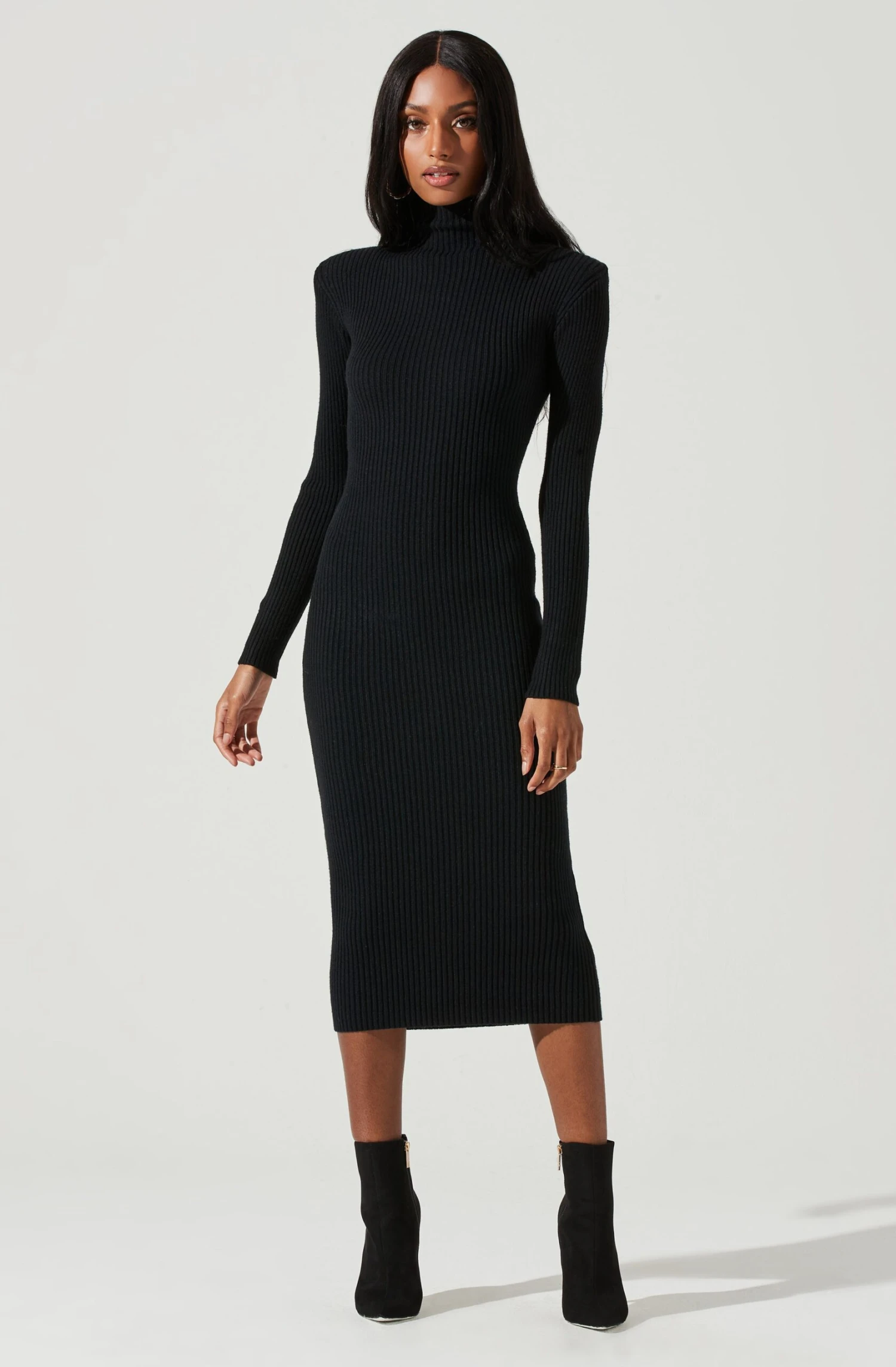 Abilene Long Sleeve Turtleneck Midi Sweater Dress 5 Abilene Long Sleeve Turtleneck Midi Sweater Dress - Image 3