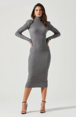 Abilene Long Sleeve Turtleneck Midi Sweater Dress 30 Abilene Long Sleeve Turtleneck Midi Sweater Dress -Dress Sales Store ACDR100970 CHARCOAL 1826 365522e1 de89 4524 981f 292b0421270a