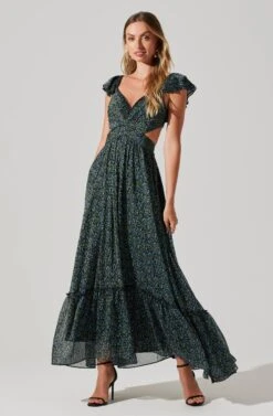 Primrose Floral Strappy Back Maxi Dress 23 Primrose Floral Strappy Back Maxi Dress -Dress Sales Store ACDR101176 BLACKBLUEDITSY 2