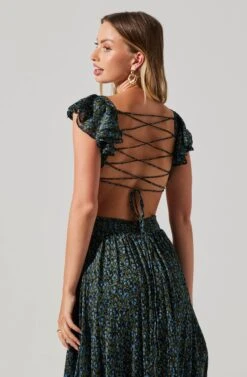 Primrose Floral Strappy Back Maxi Dress 24 Primrose Floral Strappy Back Maxi Dress -Dress Sales Store ACDR101176 BLACKBLUEDITSY 6