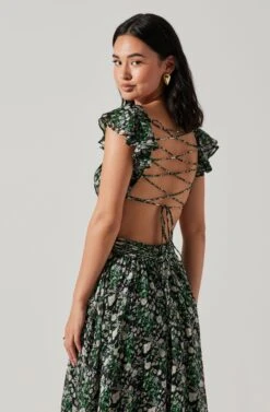 Primrose Floral Strappy Back Maxi Dress 17 Primrose Floral Strappy Back Maxi Dress -Dress Sales Store ACDR101176 BLACKPURPLEFLORAL 6