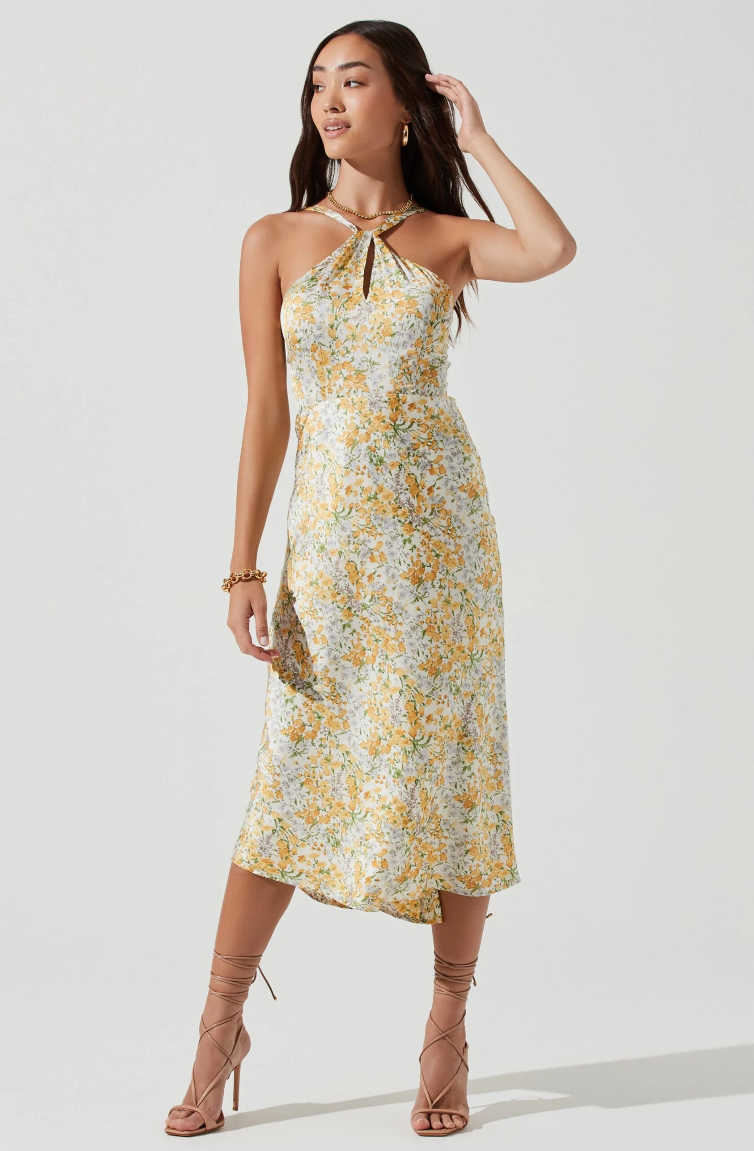 Sandrine Floral Halter Midi Dress 3 Sandrine Floral Halter Midi Dress