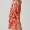 Midsummer Floral Tiered Maxi Dress 2 Midsummer Floral Tiered Maxi Dress -Dress Sales Store ACDR101226B MAGENTAYELLOWFLRL 2