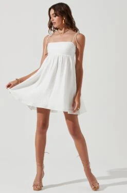 Serenity Square Neck Mini Dress 10 Serenity Square Neck Mini Dress -Dress Sales Store ACDR101235B WHITE 0310