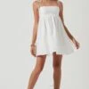 Serenity Square Neck Mini Dress 2 Serenity Square Neck Mini Dress -Dress Sales Store ACDR101235B WHITE 0311