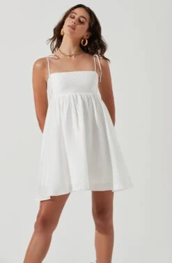 Serenity Square Neck Mini Dress 11 Serenity Square Neck Mini Dress -Dress Sales Store ACDR101235B WHITE 0317