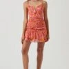 Meg Floral Ruched Mini Dress 2 Meg Floral Ruched Mini Dress -Dress Sales Store ACDR101237 PINKMULTIFLORAL 0758