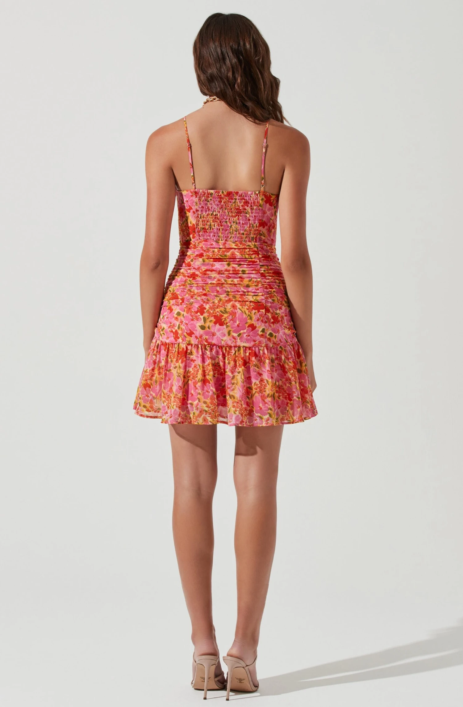 Meg Floral Ruched Mini Dress 6 Meg Floral Ruched Mini Dress - Image 4