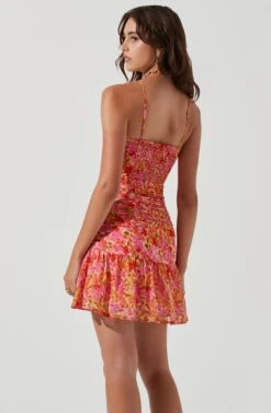 Meg Floral Ruched Mini Dress 9 Meg Floral Ruched Mini Dress -Dress Sales Store ACDR101237 PINKMULTIFLORAL 0772