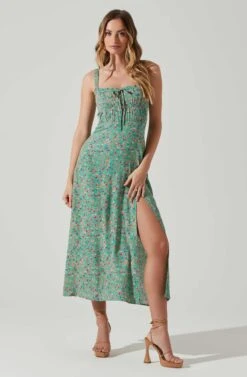Elsie Floral Midi Dress 20 Elsie Floral Midi Dress -Dress Sales Store ACDR101374V GREENMAGENTADITSY 2