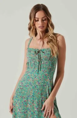 Elsie Floral Midi Dress 19 Elsie Floral Midi Dress -Dress Sales Store ACDR101374V GREENMAGENTADITSY 4