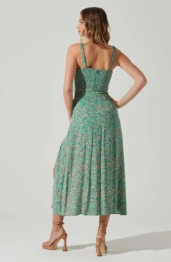 Elsie Floral Midi Dress 23 Elsie Floral Midi Dress -Dress Sales Store ACDR101374V GREENMAGENTADITSY 6