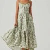 Yamila Floral Eyelet Midi Dress 1 Yamila Floral Eyelet Midi Dress -Dress Sales Store ACDR101467 OLIVEYELLOWFLORAL 1