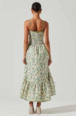 Yamila Floral Eyelet Midi Dress 13 Yamila Floral Eyelet Midi Dress -Dress Sales Store ACDR101467 OLIVEYELLOWFLORAL 6