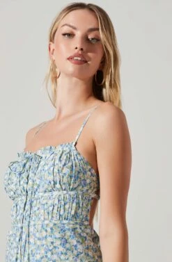 Maritza Floral Smocked Midi Dress 29 Maritza Floral Smocked Midi Dress -Dress Sales Store ACDR101529 BLUEMULTI 3