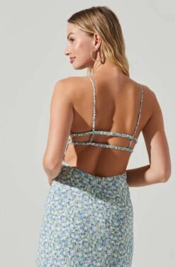 Maritza Floral Smocked Midi Dress 30 Maritza Floral Smocked Midi Dress -Dress Sales Store ACDR101529 BLUEMULTI 4