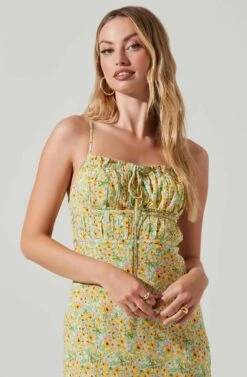 Maritza Floral Smocked Midi Dress 24 Maritza Floral Smocked Midi Dress -Dress Sales Store ACDR101529 YELLOWGREENDITSY 2