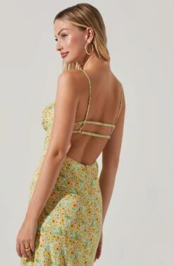 Maritza Floral Smocked Midi Dress 25 Maritza Floral Smocked Midi Dress -Dress Sales Store ACDR101529 YELLOWGREENDITSY 3