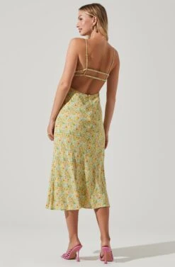 Maritza Floral Smocked Midi Dress 26 Maritza Floral Smocked Midi Dress -Dress Sales Store ACDR101529 YELLOWGREENDITSY 4