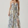 Rozina Floral Cutout Maxi Dress -Dress Sales Store ACDR101542 BLUEGREENFLORAL 1