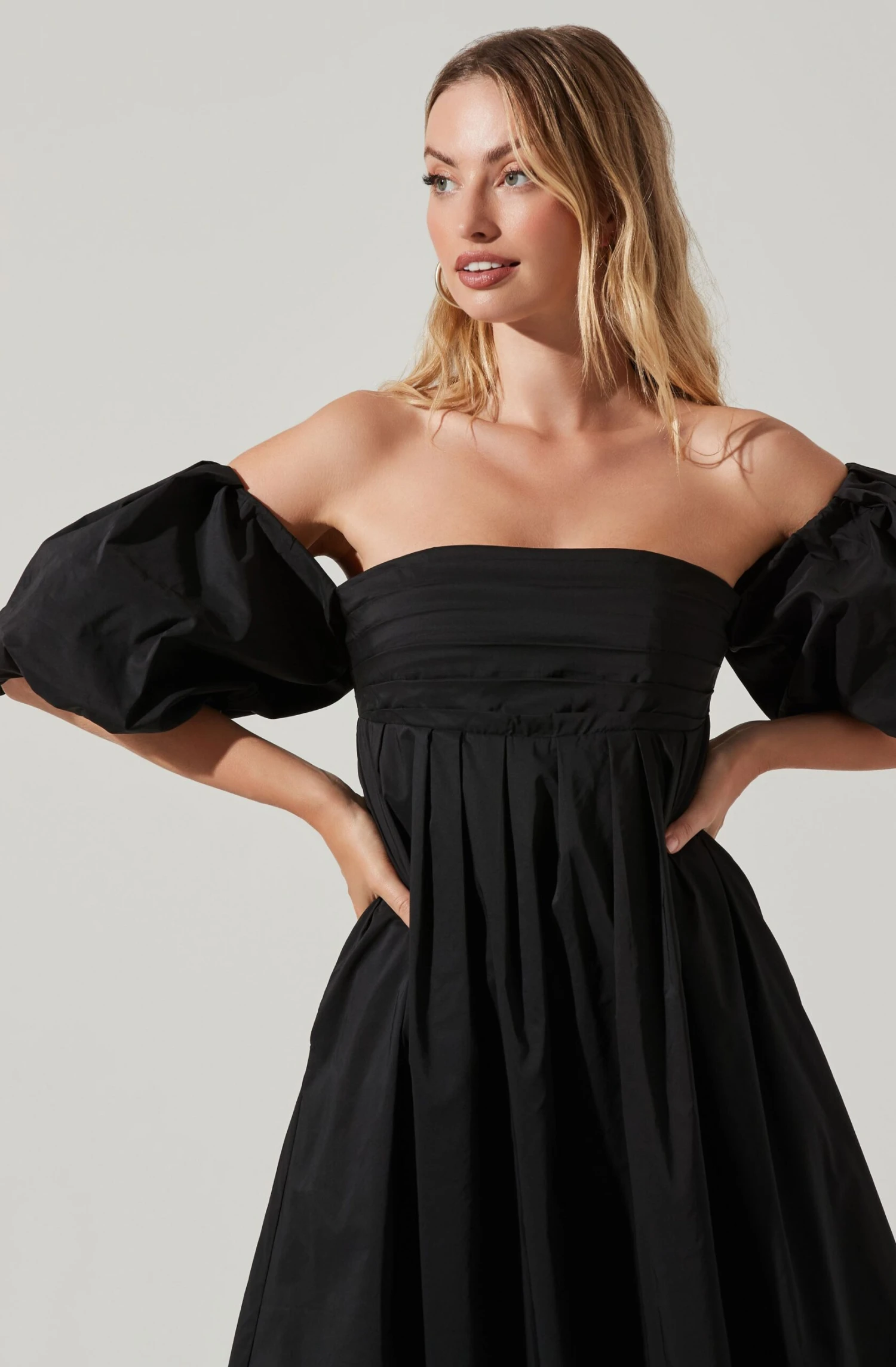 Carlin Off Shoulder Puff Sleeve Midi Dress 10 Carlin Off Shoulder Puff Sleeve Midi Dress - Image 8