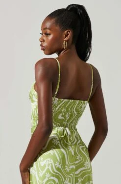 Mabel Retro Floral Bustier Midi Dress 10 Mabel Retro Floral Bustier Midi Dress -Dress Sales Store ACDR101568 CELERYFLORAL 4