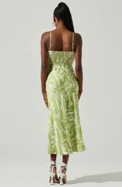 Mabel Retro Floral Bustier Midi Dress 11 Mabel Retro Floral Bustier Midi Dress -Dress Sales Store ACDR101568 CELERYFLORAL 5