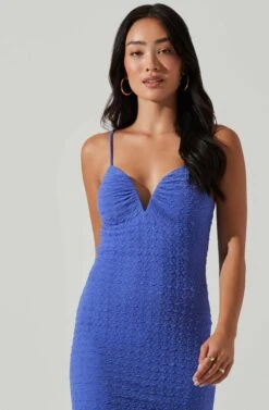 Signy Textured Midi Dress 21 Signy Textured Midi Dress -Dress Sales Store ACDR101570L MARINEBLUE 3