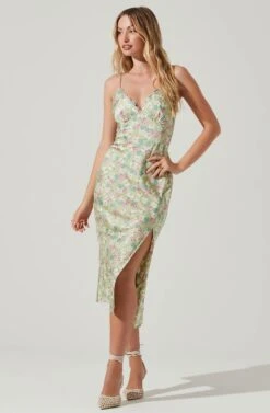 Florentina Floral Midi Dress 18 Florentina Floral Midi Dress -Dress Sales Store ACDR101584 LIMEPINKFLORAL 1
