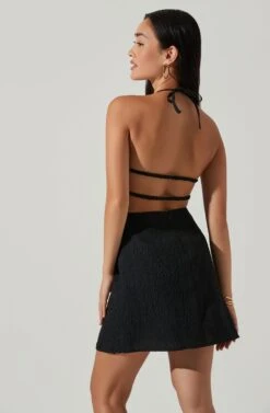 Laylin Halter Cutout Mini Dress 18 Laylin Halter Cutout Mini Dress -Dress Sales Store ACDR101590S BLACK 4