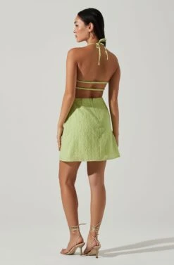 Laylin Halter Cutout Mini Dress 14 Laylin Halter Cutout Mini Dress -Dress Sales Store ACDR101590S LIGHTGREEN 4