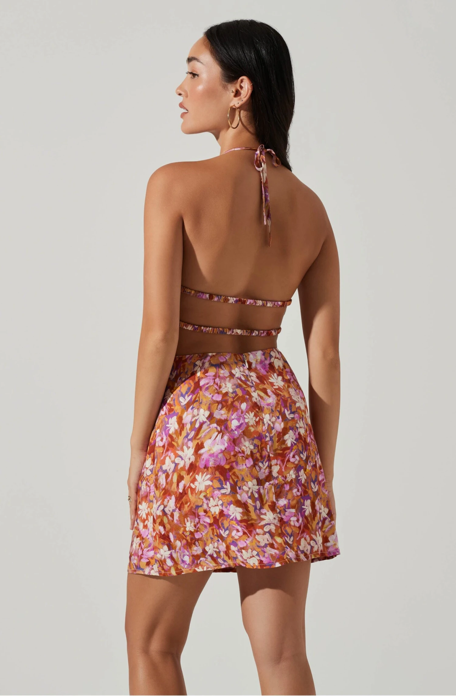 Laylin Floral Halter Cutout Mini Dress 6 Laylin Floral Halter Cutout Mini Dress - Image 4