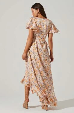 Veida Floral Cutout Midi Dress 11 Veida Floral Cutout Midi Dress -Dress Sales Store ACDR101620 TANGERINEPURPLEFLR 5