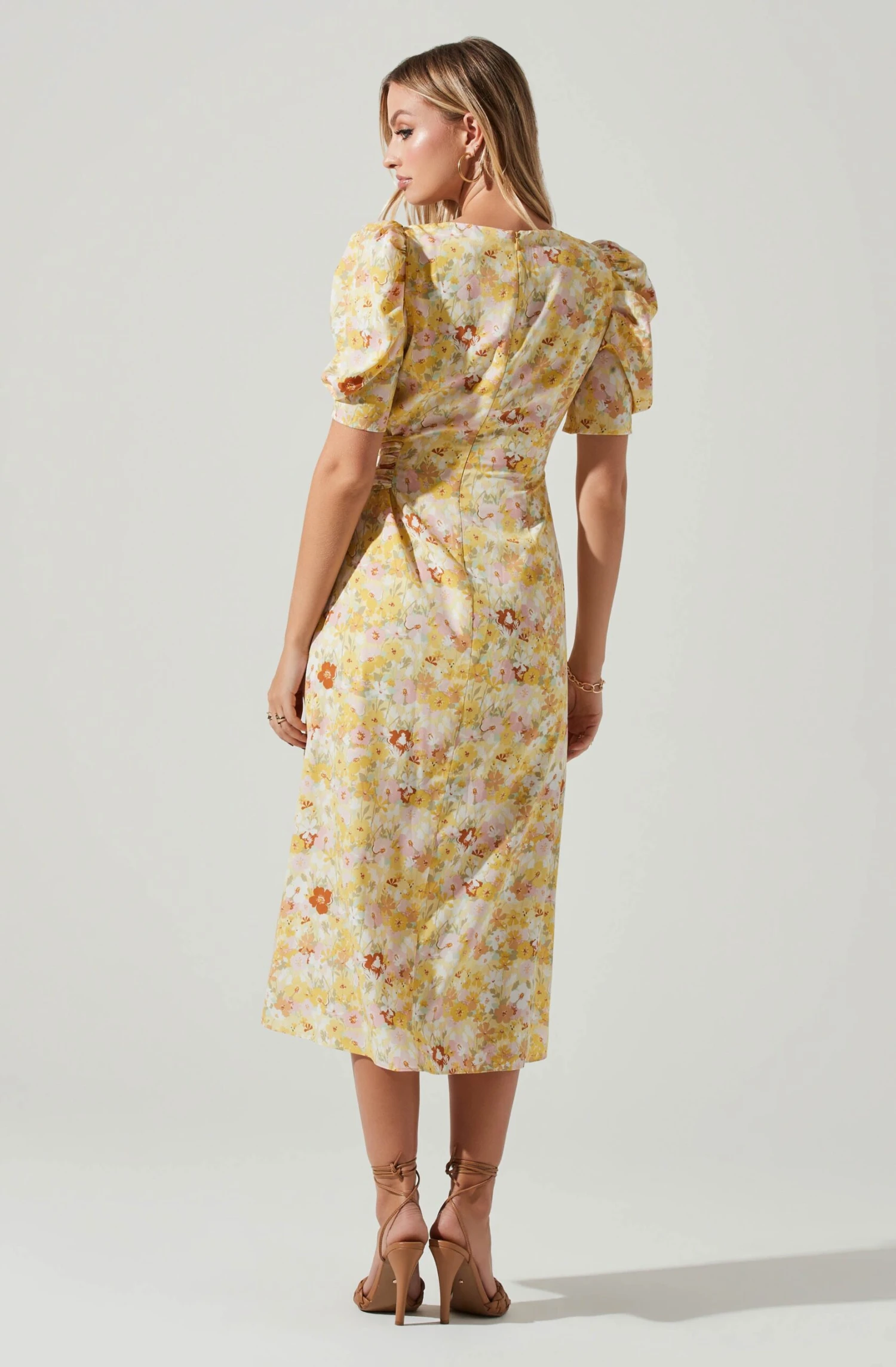 Martina Floral Ruched Midi Dress 7 Martina Floral Ruched Midi Dress - Image 5