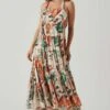Almina Floral Pleated Midi Dress 2 Almina Floral Pleated Midi Dress -Dress Sales Store ACDR101638 TAUPEORANGEMULTI 2