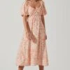 Talina Floral Cutout Midi Dress 2 Talina Floral Cutout Midi Dress -Dress Sales Store ACDR101717 ORANGEFLORAL 1