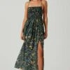 Stasia Floral Smocked Midi Dress 1 Stasia Floral Smocked Midi Dress -Dress Sales Store ACDR101720P BLACKMULTI 1