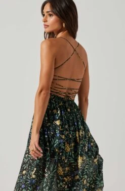 Stasia Floral Smocked Midi Dress 14 Stasia Floral Smocked Midi Dress -Dress Sales Store ACDR101720P BLACKMULTI 3