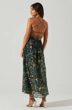 Stasia Floral Smocked Midi Dress 15 Stasia Floral Smocked Midi Dress -Dress Sales Store ACDR101720P BLACKMULTI 4