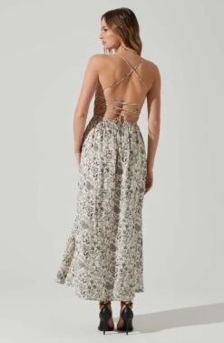 Stasia Floral Smocked Midi Dress 21 Stasia Floral Smocked Midi Dress -Dress Sales Store ACDR101720P DARKBROWNPAISLEY 6