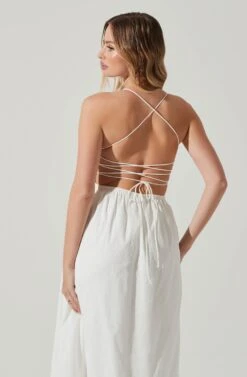 Stasia Smocked Midi Dress 22 Stasia Smocked Midi Dress -Dress Sales Store ACDR101720 WHITE 5