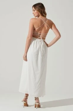 Stasia Smocked Midi Dress 23 Stasia Smocked Midi Dress -Dress Sales Store ACDR101720 WHITE 6