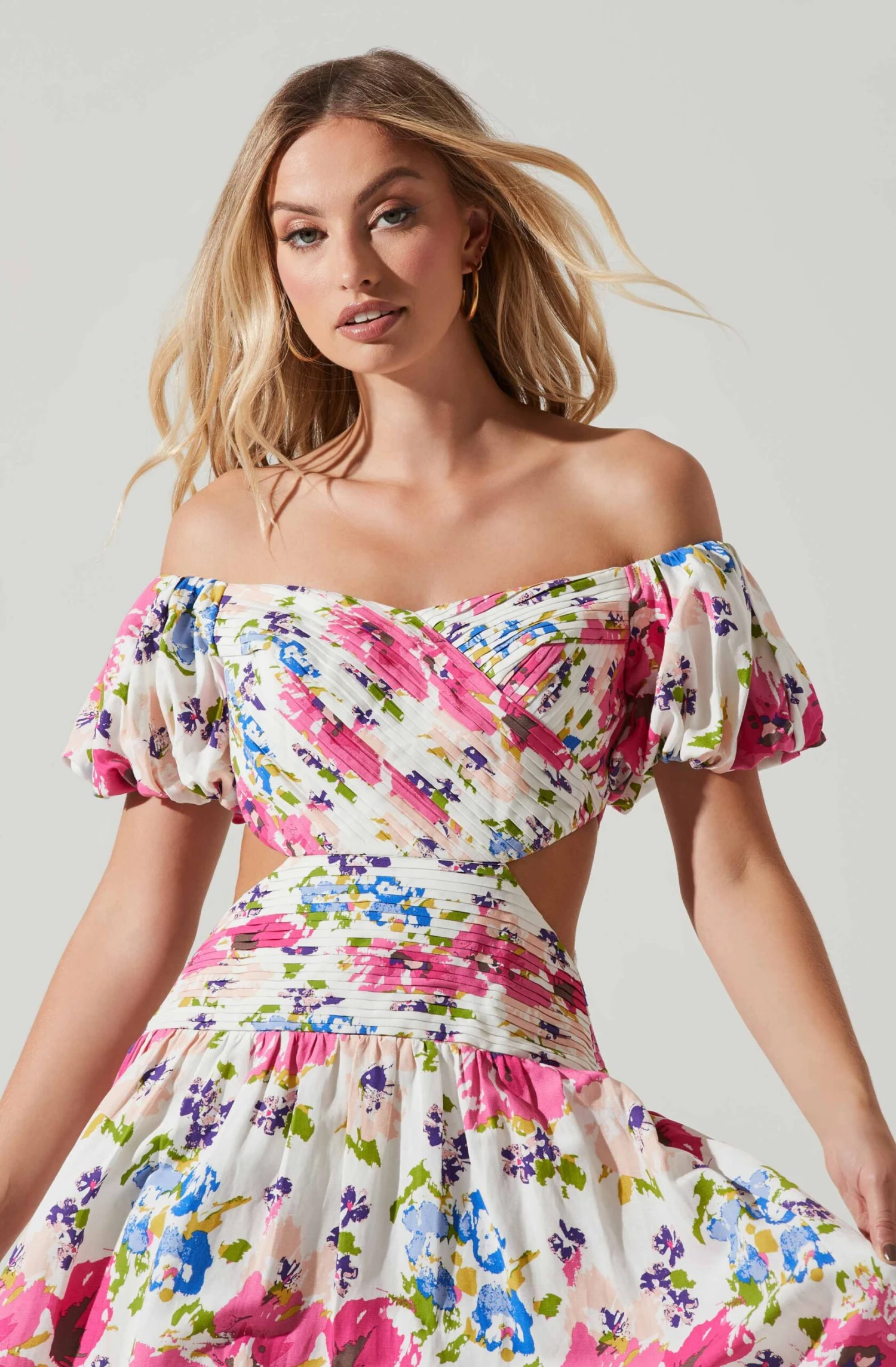 Liliosa Floral Off Shoulder Midi Dress 4 Liliosa Floral Off Shoulder Midi Dress - Image 2