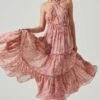 Jaidee Floral Tiered Maxi Dress 1 Jaidee Floral Tiered Maxi Dress -Dress Sales Store ACDR101739 PINKFLORAL 1