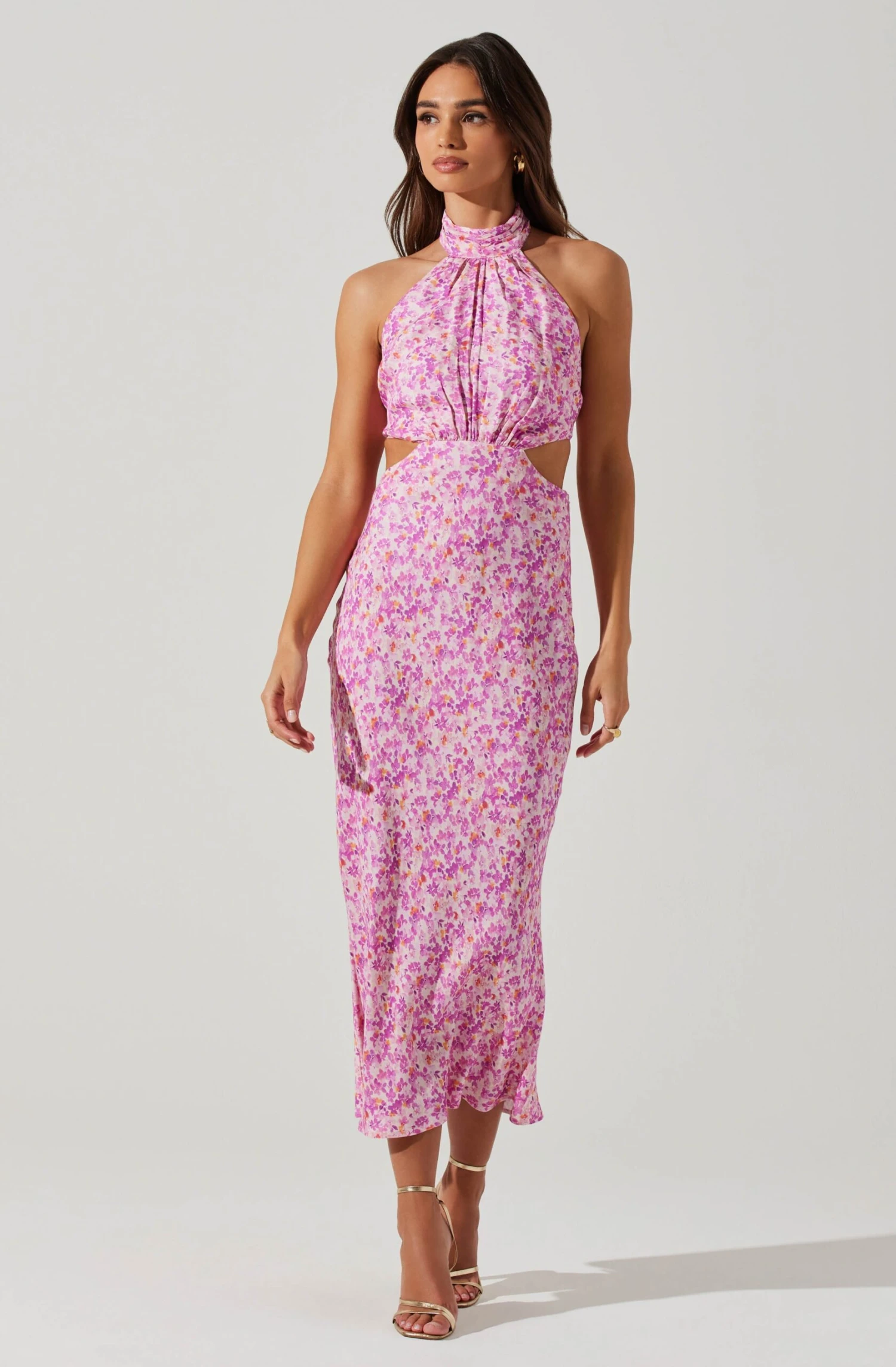 Ambretta Floral Halter Midi Dress 9 Ambretta Floral Halter Midi Dress - Image 7