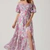 Valora Off Shoulder Floral Maxi Dress 1 Valora Off Shoulder Floral Maxi Dress -Dress Sales Store ACDR101757 PINKFLORAL 1