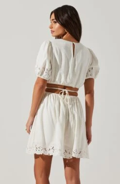 Haylen Cutout Mini Dress 10 Haylen Cutout Mini Dress -Dress Sales Store ACDR101761 WHITE 4