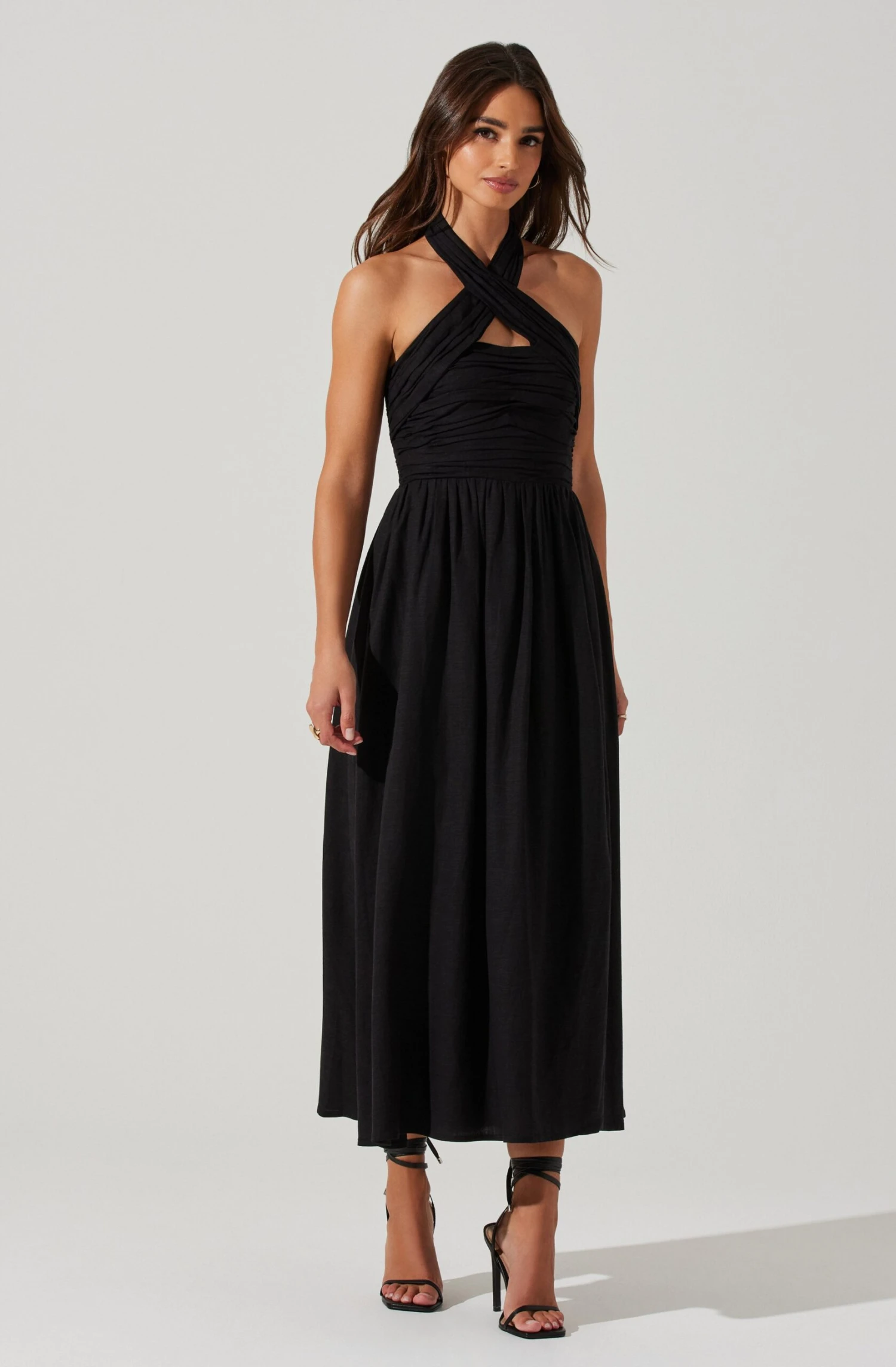 Zaria Pleated Halter Midi Dress 10 Zaria Pleated Halter Midi Dress - Image 8