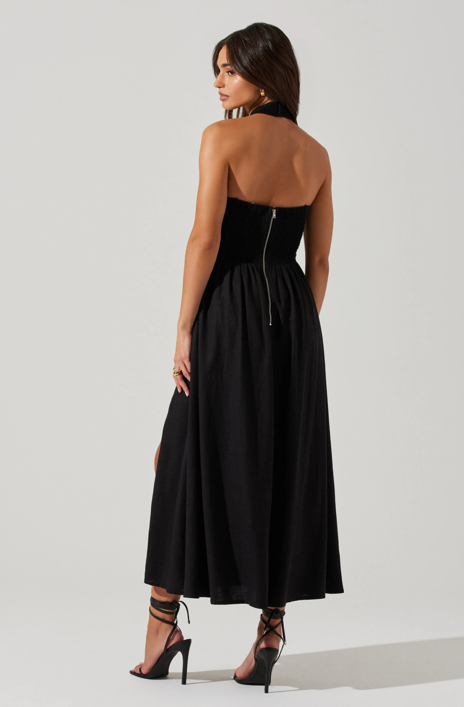 Zaria Pleated Halter Midi Dress 12 Zaria Pleated Halter Midi Dress - Image 10